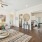 Spacious Living Room with Gray Sectional Couch 