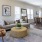 Spacious Living Room with Gray Couch 
