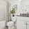 Bathroom with storage space in luxury apartment